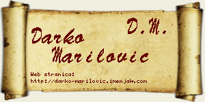 Darko Marilović vizit kartica